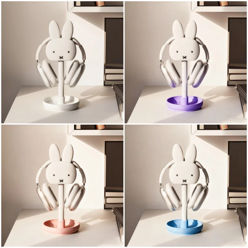 

Miffy Headphone Stand Kawaii Gaming Headset Stand Storage Rack Creative Desktop Decoration Shelf Excluding Headphones Girl Gift