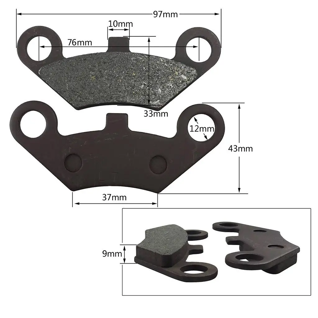 Front Ceramic Brake Pads Quick Bed in Metal Pads for CF MOTO CF500 CF600 X5 X6 X8 4x4 ATV UTV Off Road Safety