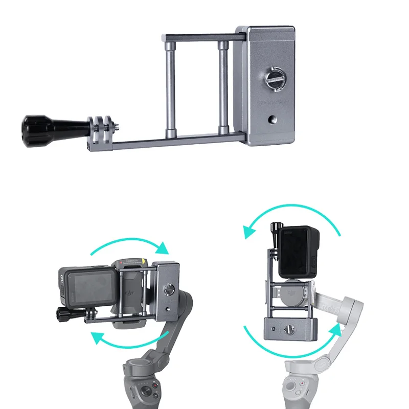 

for GoPro / dji action 3 /Xiaomi yi sports camera adapter Bracket with counterweight Balance board for dji osmo mobile 6 gimbal