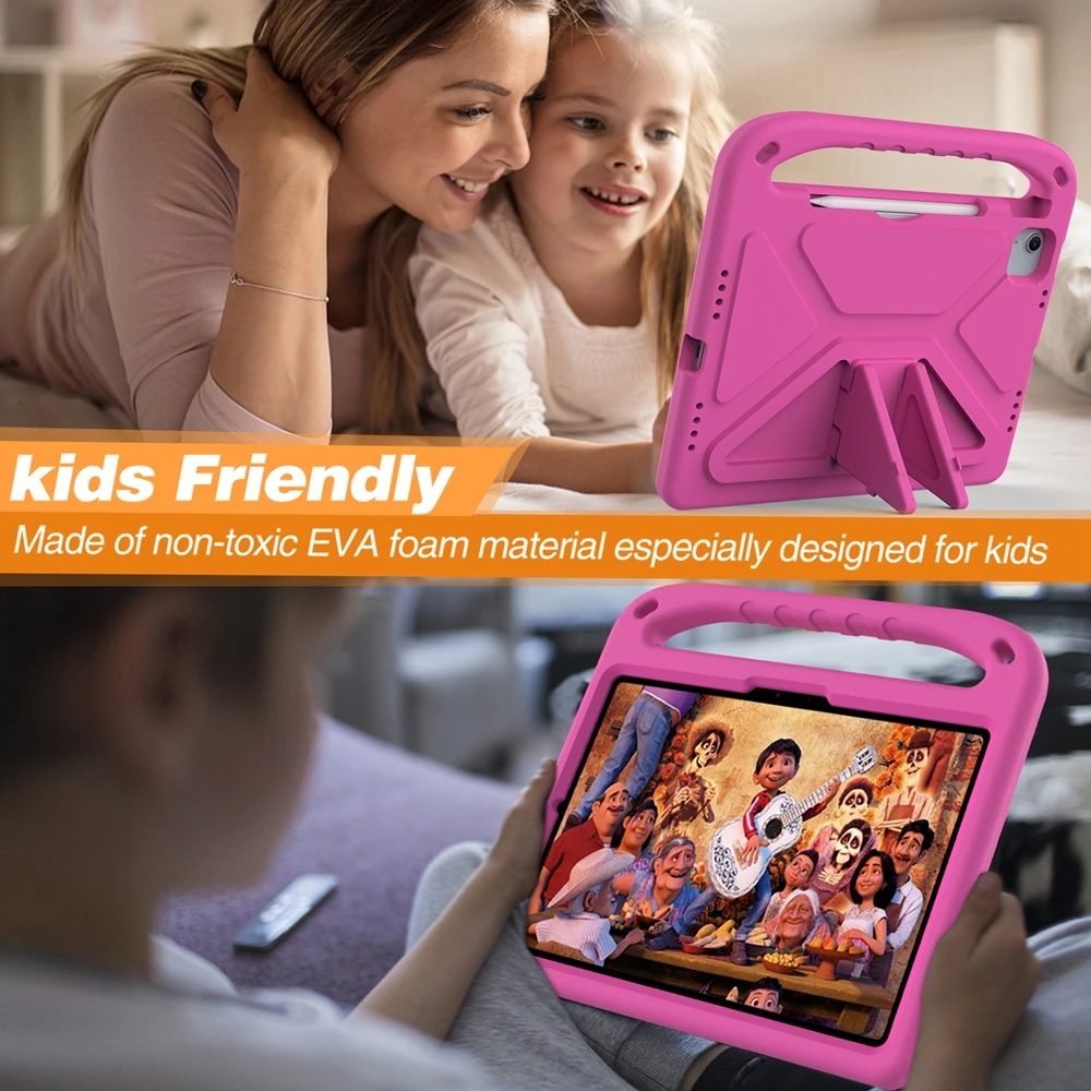 EVA Portable Shockproof Kids Safe Handle Stand Tablet Cover For Apple iPad Air 11 2024 M2 A2902 A2903 A2904 Case