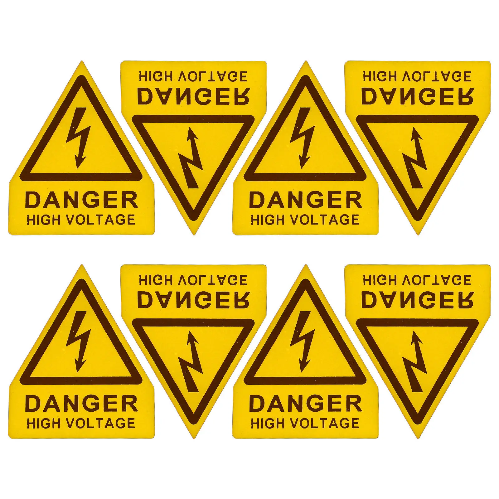 6pcs High Voltage Danger Sign Warning Label For Electrical Equipment Safety Warning Electrical Shock Sign Triangle Warning Label