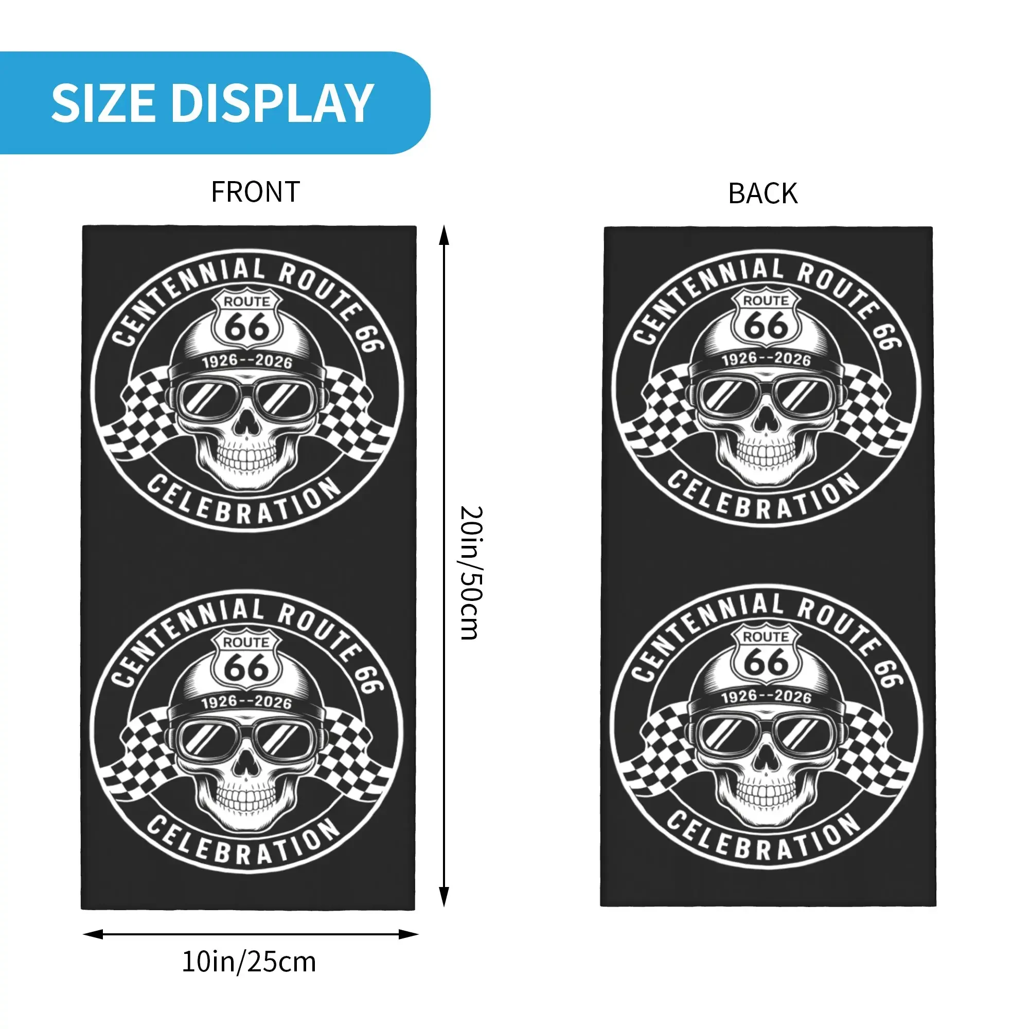 New Motorcycle Tour Route 66 Winter Headband Neck Warmer Men Women Ski Cycling Tube Scarf  Face Bandana Gaiter