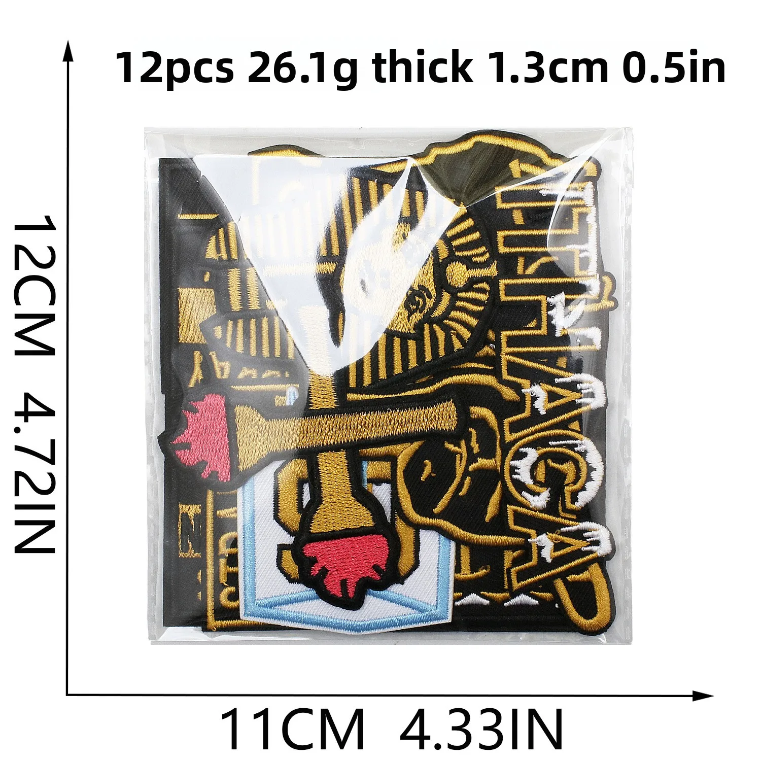 1/5PCS Destiny Rule Embroidery Patches TQ BST 1911 K Design Fraternity Label Pharaoh Style Iron On For Clothing Decoration