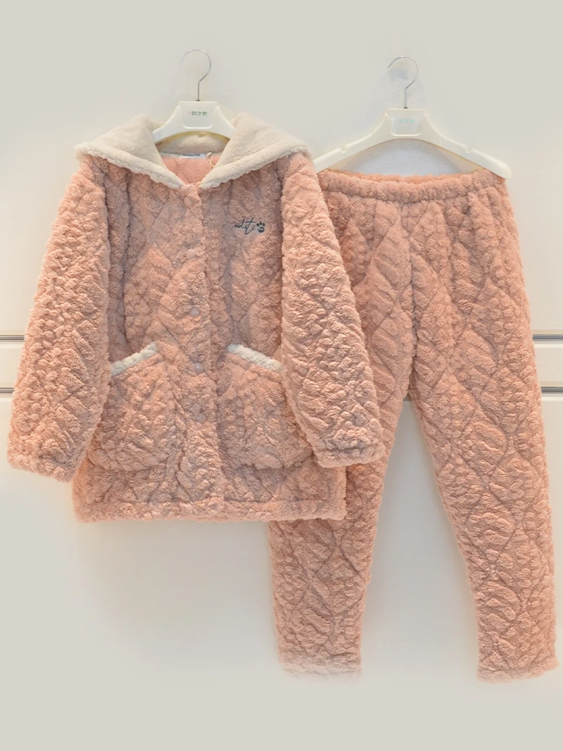 pigiama-da-donna-in-pile-corallo-spesso-a-tre-strati-in-cotone-con-cappuccio-vestibilita-ampia-caldo-per-casa-a-maniche-lunghe-per-giovani