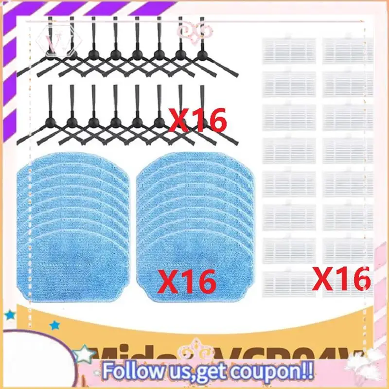

A50F-Для Midea VCR04W: Боковая щетка, HEPA-фильтр, салфетки для швабры, тряпки, запасные части и аксессуары для робота-пылесоса