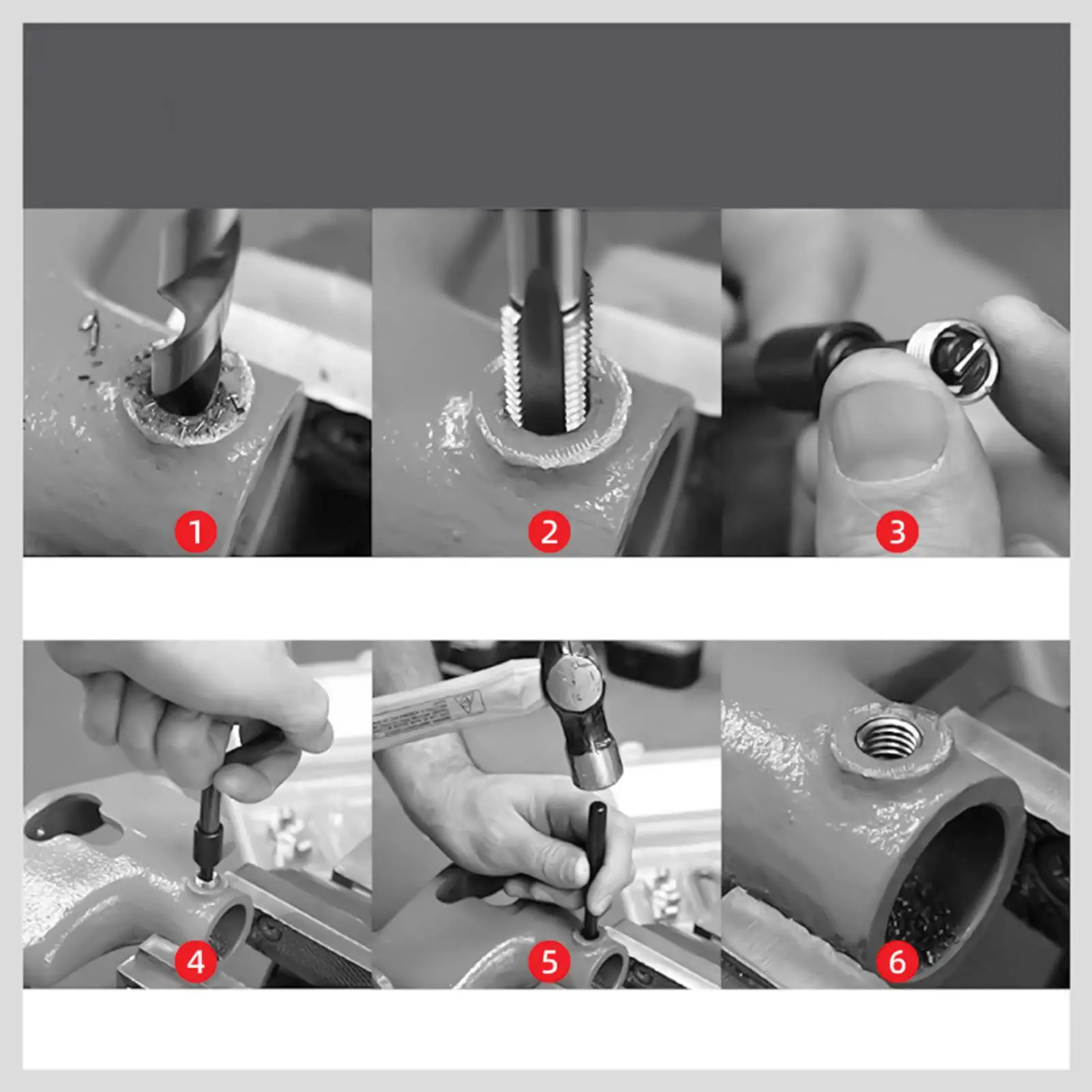 Rethreading Kit Heavy Duty Stainless Steel Self-Tapping Installation Tools Screw Thread Repair Kit With Taps For Industrial