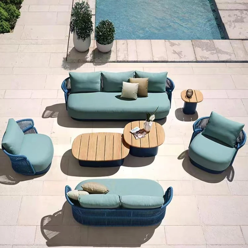 Sofa Bed Sectional Complete Outdoor Garden Lounge Street Couch Sofas Furniture Sets Luxury Balcony 1-person Modern Loveseat Set