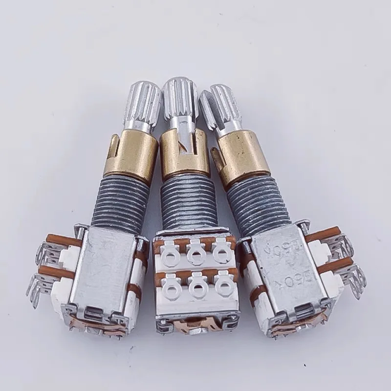 1pcs FD 12mm Metal Shaft Multi-Ganged Series Type Double Double Adjustable Potentiometer B50k Handle 28mm