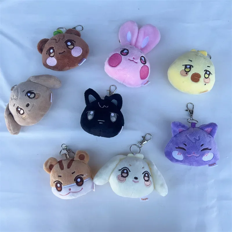 Flashy ATEEZ Cartoon Character Keychain Small Head Cui Yan Figurine Bag Accessory Quick Flash Key Holder Collectible Toy