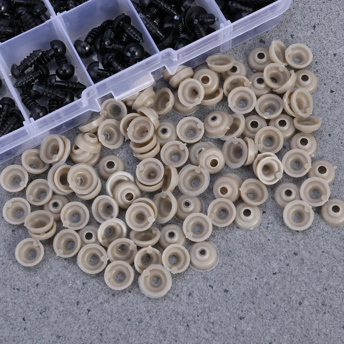 2Packs Round Buttons DIY Craft Eyes Plastic Safety Eyes for Sewing Handmade Projects Accessories for Crafting Animals