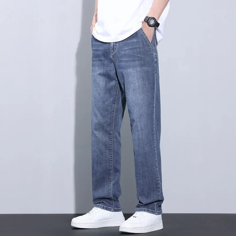 Jeans Men Straight Leg Loose Classic Simple Fashion Comfortable Casual Pants Men Adult Gentleman Comfortable Loose Advanced