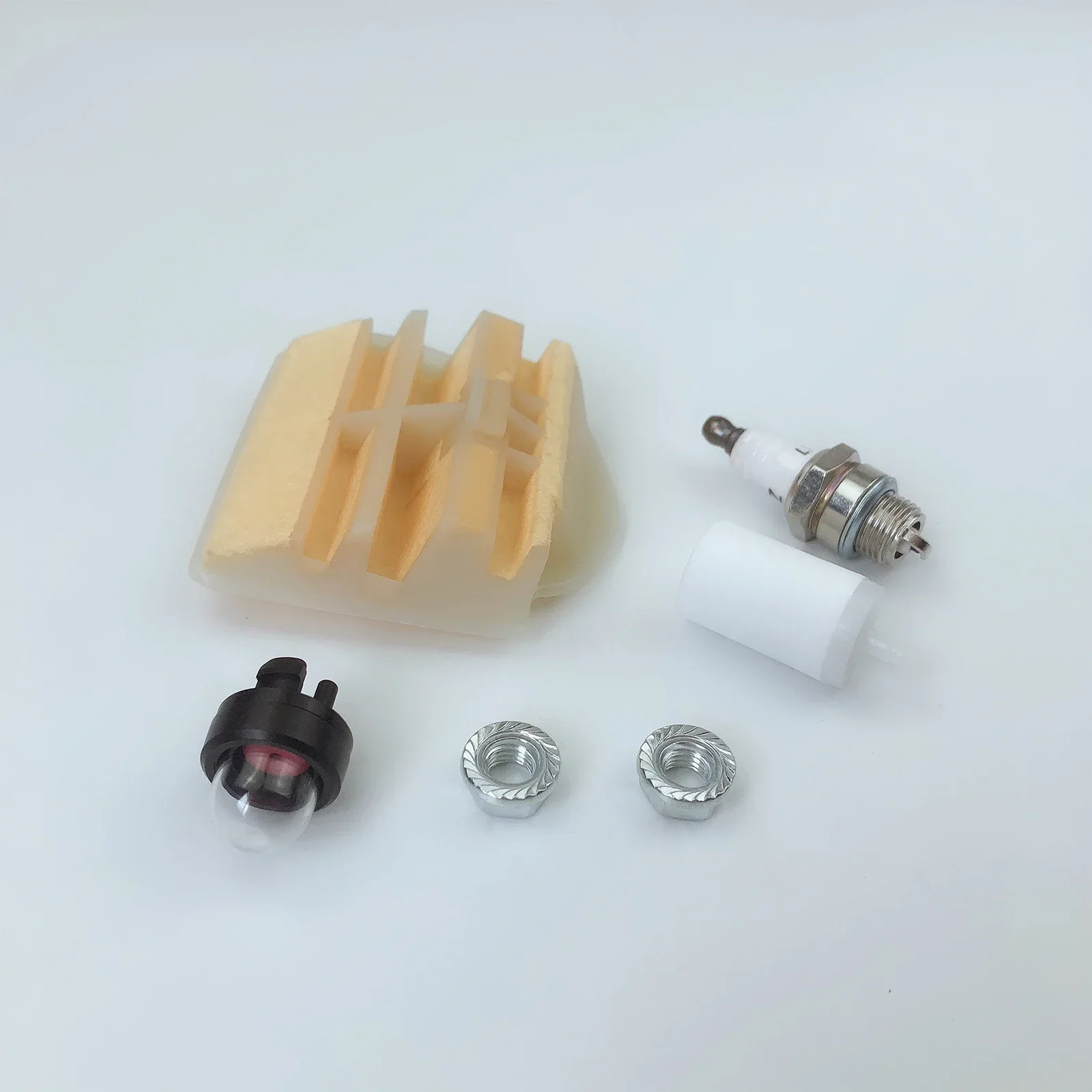 Chainsaw Air Fuel Filter Spark Plug Primer Bulb Tune Up Kit for Husqvarna 445e 450e 450 Racnher #531309681 544080803 503443201