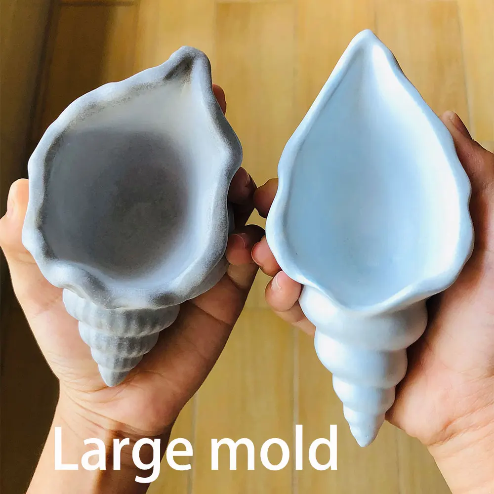 Scallop Conch Container Silicone Mold Candle Cup Concrete Mold DIY Gypsum Crafts Succulent Planters Cement Casting Mold