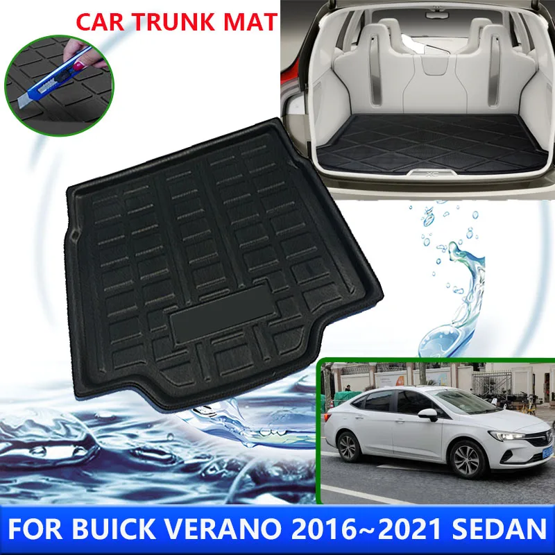 

For Buick Verano 2016~2021 2017 2018 2019 2020 Sedan Car Rear Trunk Protector Pads Auto Waterproof Anti-Fouling Mat Accessories