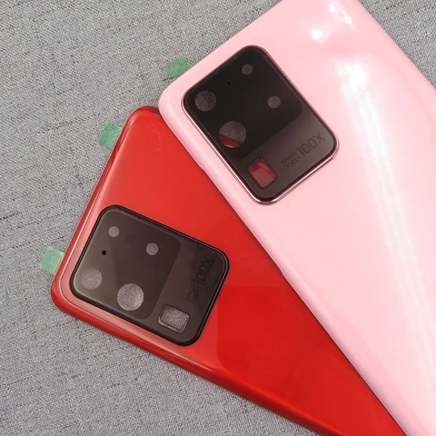 Крышка батарейного отсека для Samsung S20 SM-G980, задняя крышка, задняя панель, дверной корпус, чехол с объективом камеры для Galaxy S20 Plus S20 + SM-G985F