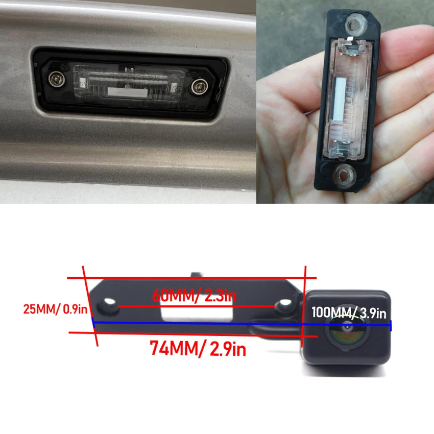 HD Starlight Night Vision Rear View License Plate Light Camera For Volkswagen Passat B6 Passat CC 2008~2014 2015 2016 2017