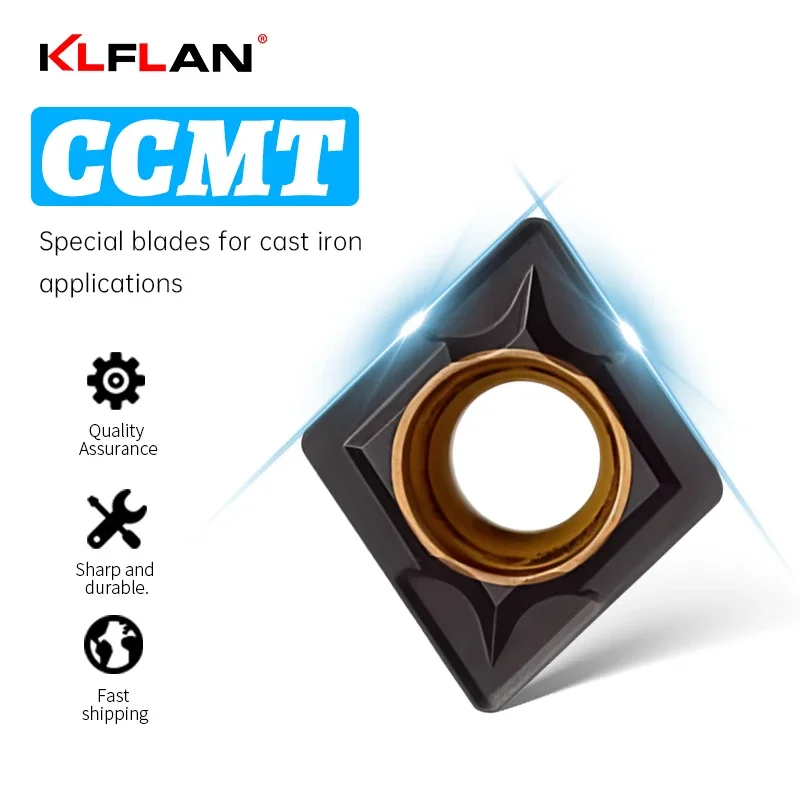

CCMT09T304 CCMT09T308 CCMT120408 For Machining Gray Cast Iron Ductile Cast Iron CNC Turning Inserts High-Quality Cutting