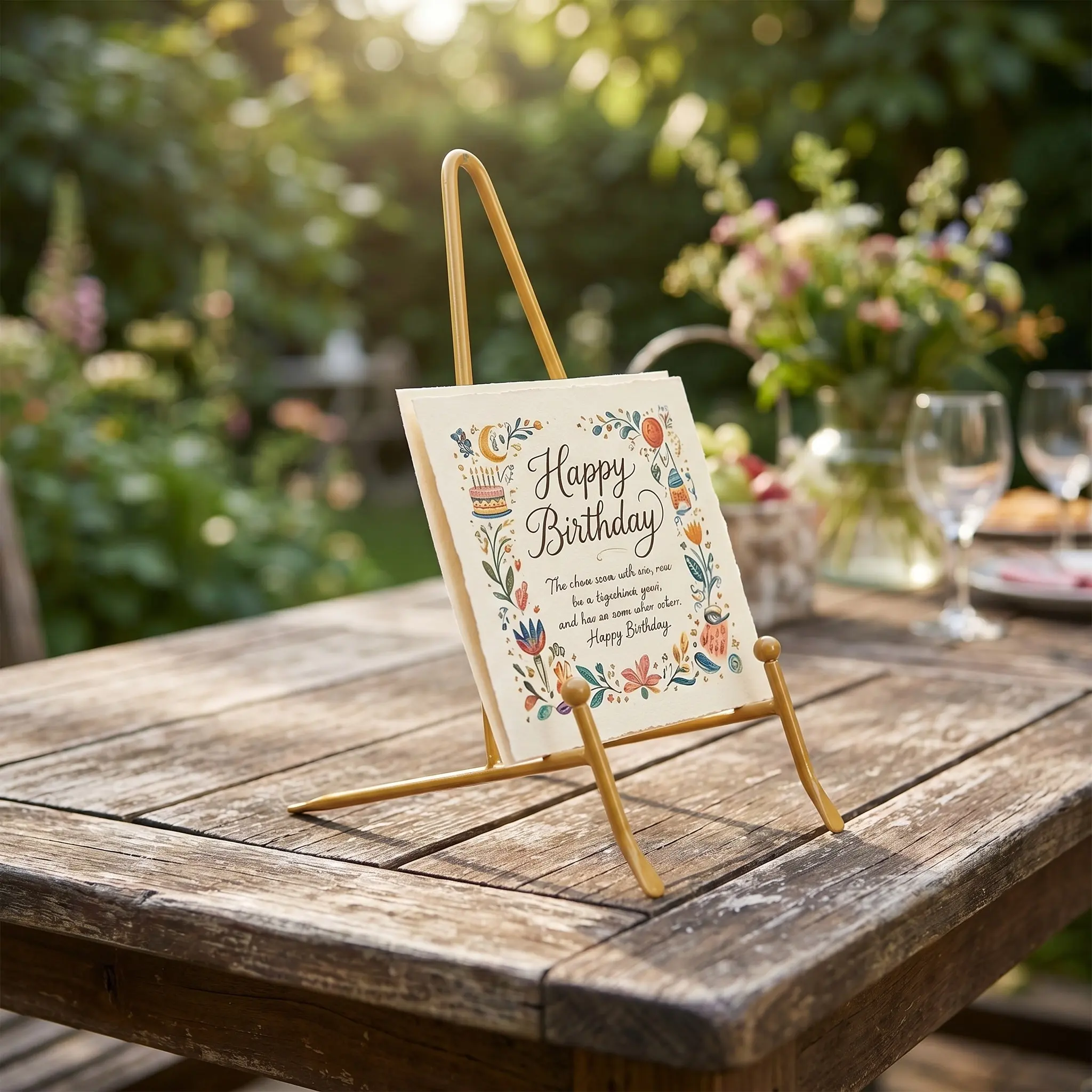 Metal Tripod Plate Stand 19Cm Versatile Wedding Welcome Sign Display Stand Photo Holder Easel for Store