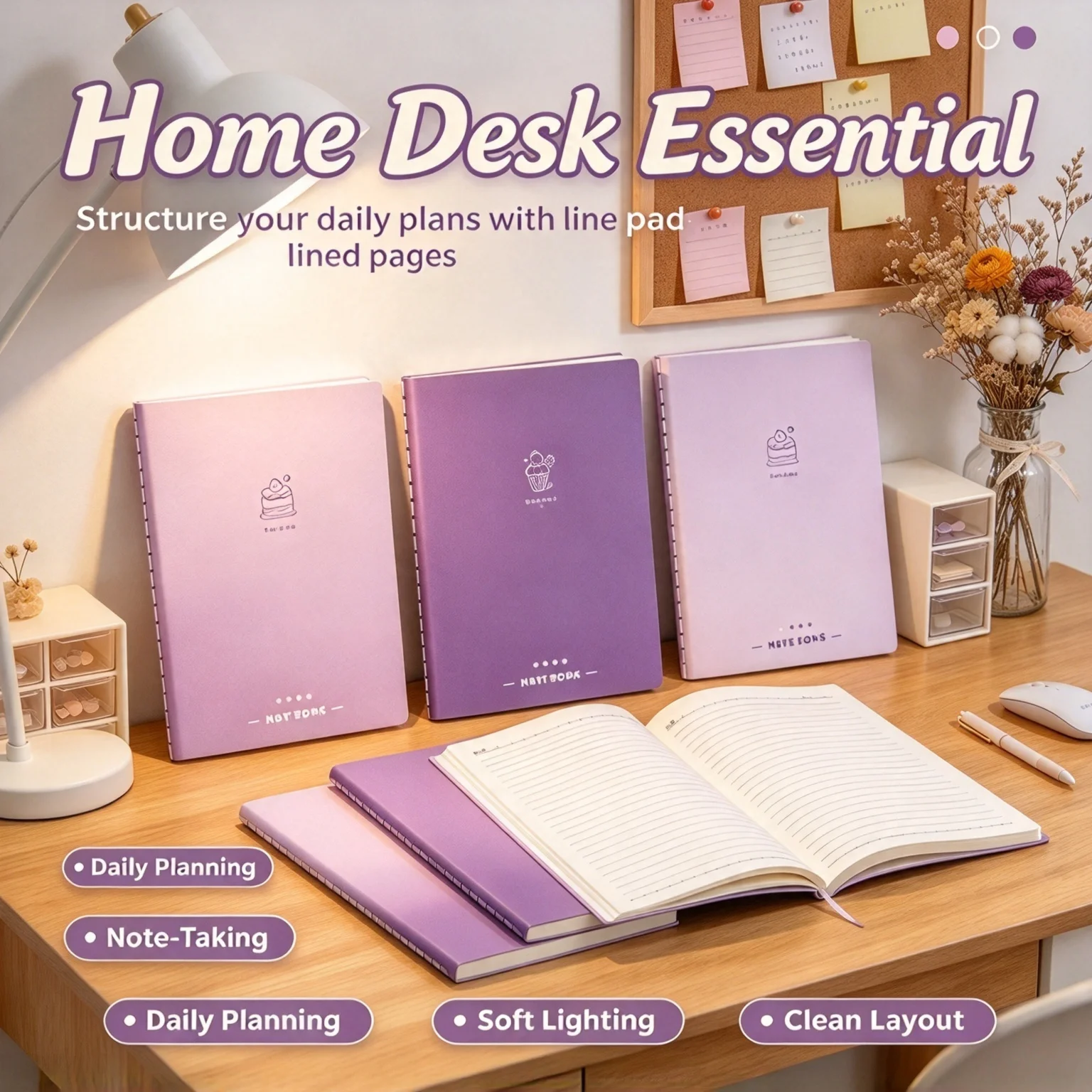 Gradient Cover Stitched Notebook, Thick Lined Journal, B5 Ruled Notepad for   Students Office Note Taking