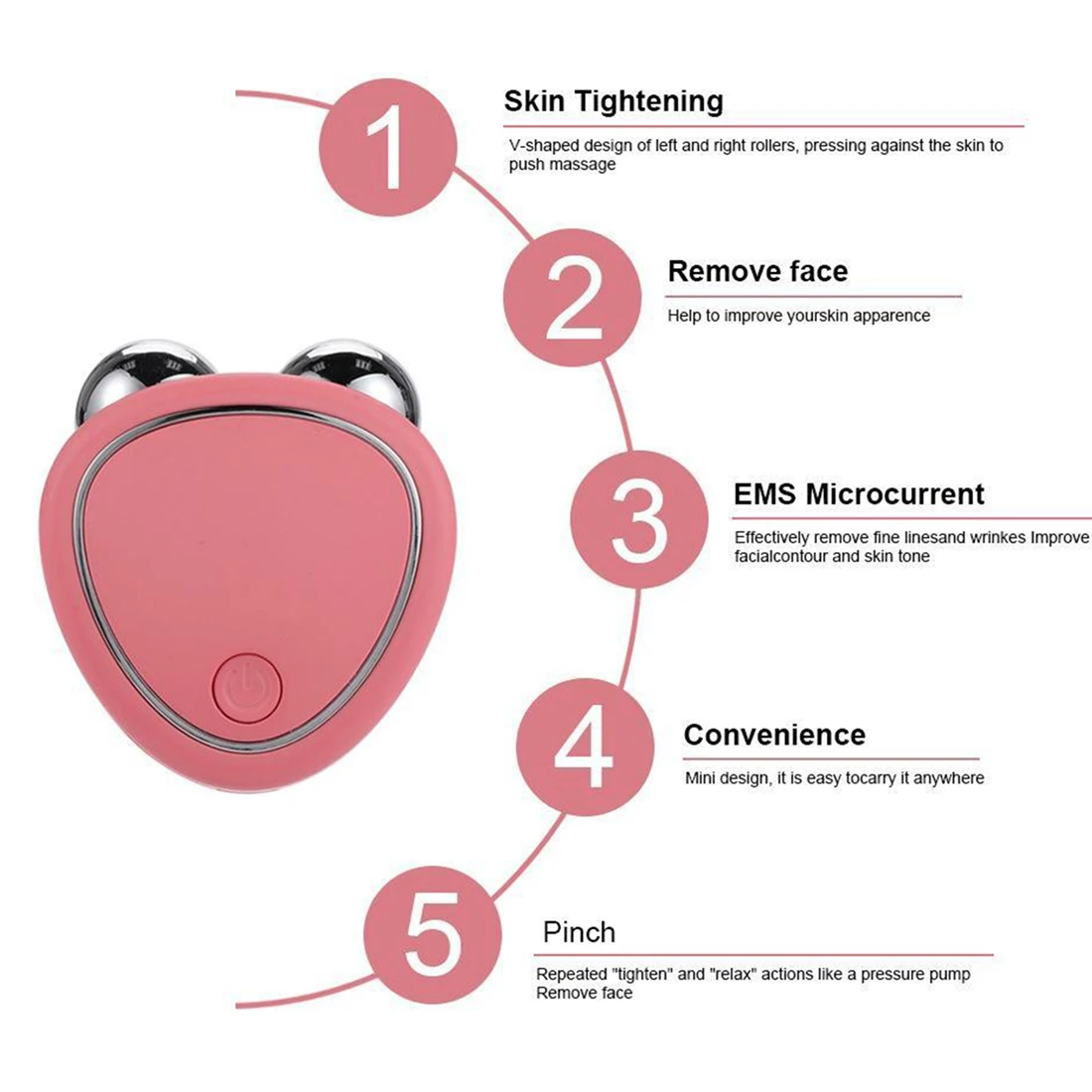 【RABATT】Microcurrent Facial Device Roller Microcurrent Facial Device Beauty Instrument Rejuvenation