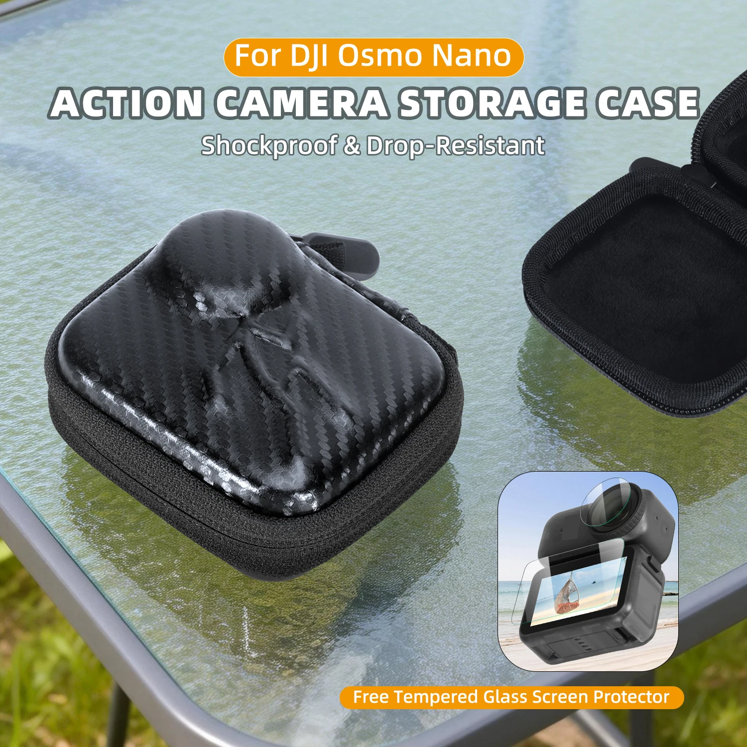 

Mini Case for DJI Osmo Nano Carbon Fiber Compact Storage Boxes Shockproof Carrying Pouch Waterproof DJI Osmo Nano Accessories