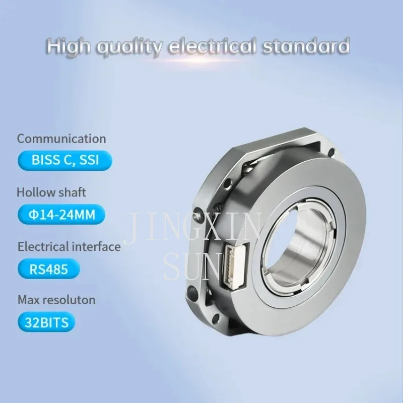 Single-turn 16bit absolute encoder rs485 accuracy 80'' IP50 MPN55 absolute rotary encoder with flange for servo motor robot