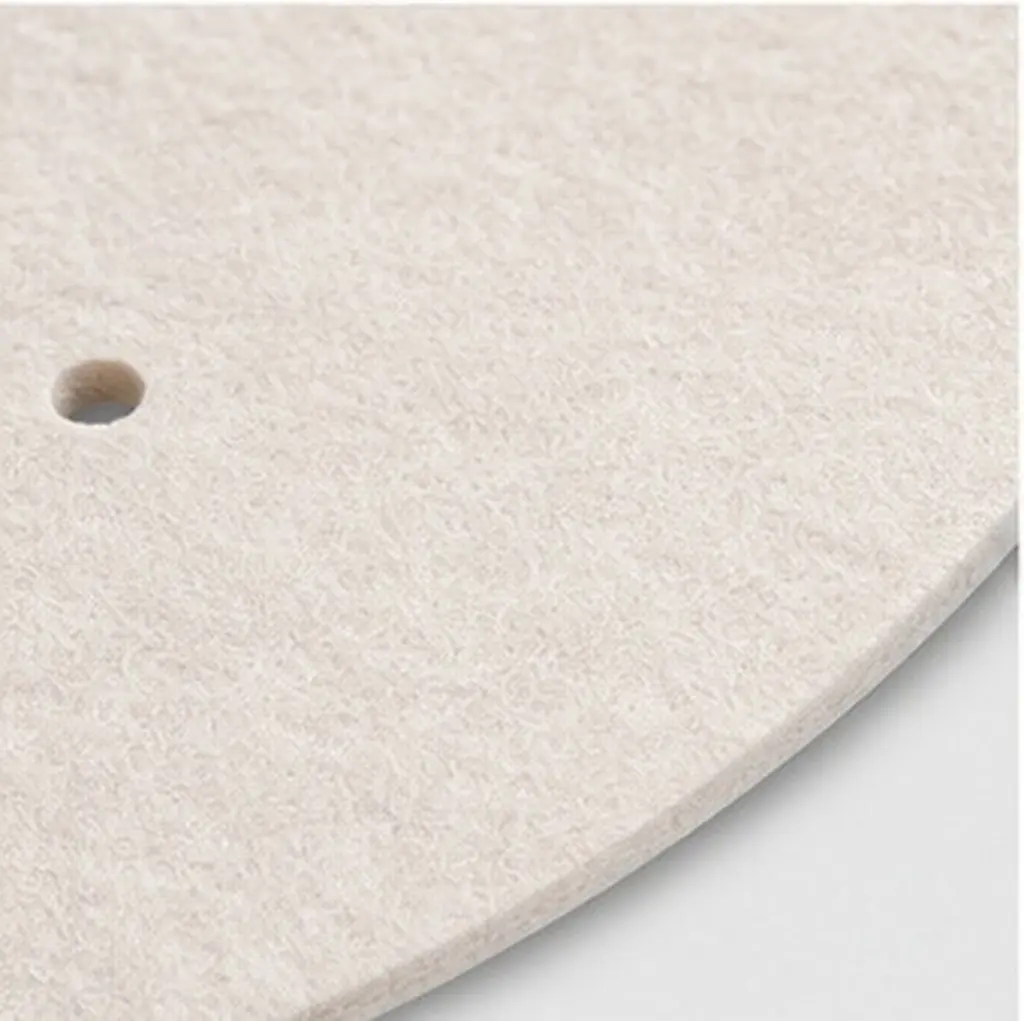 Felt Record Pad Vinyl Slipmat Turntable Mat Anti-Vibration Noise Reduction Scratch Protection for All Phonograph Brands Beige