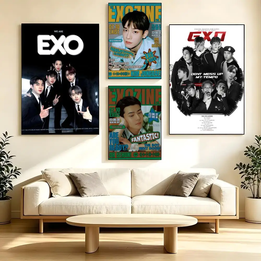 K-Pop Boy Group EXO Poster Poster High Quality Wall Art for Home Office Bedroom Living Room Perfect - view 2