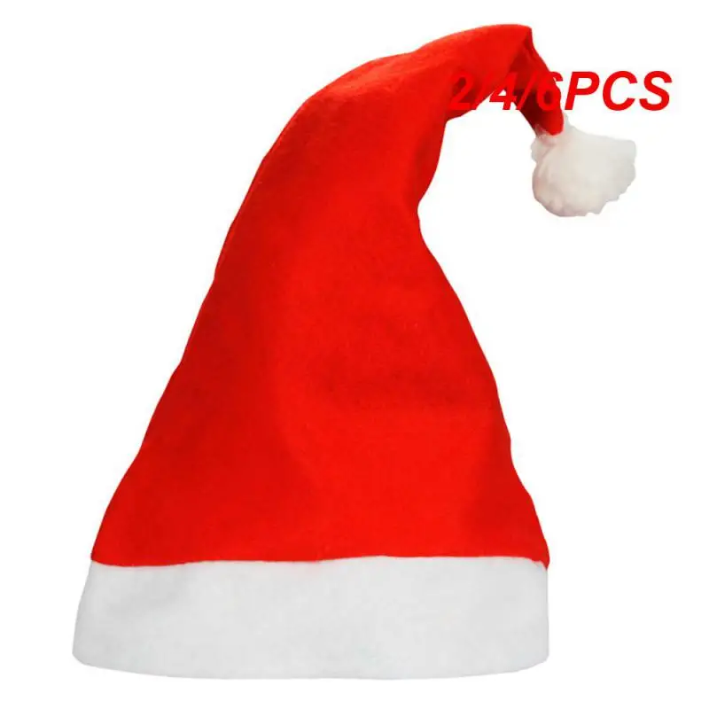 2/4/6PCS Adult Christmas Hat Enhance The Festive Atmosphere Christmas Hat Easy To Take Off And Wear 20 G Festival Parties