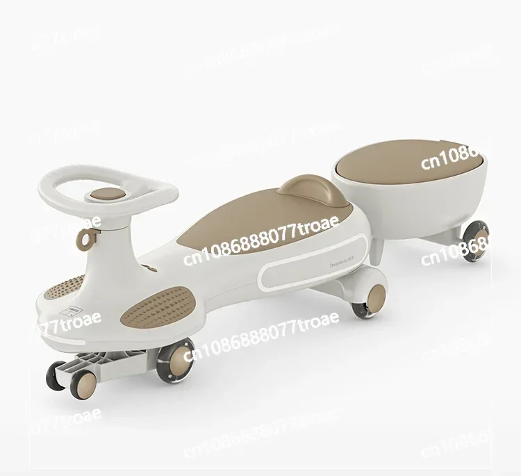 Twisted cart with trailer for children aged 1-3 years old, anti rollover, yo yo bike for adults, suitable for two people