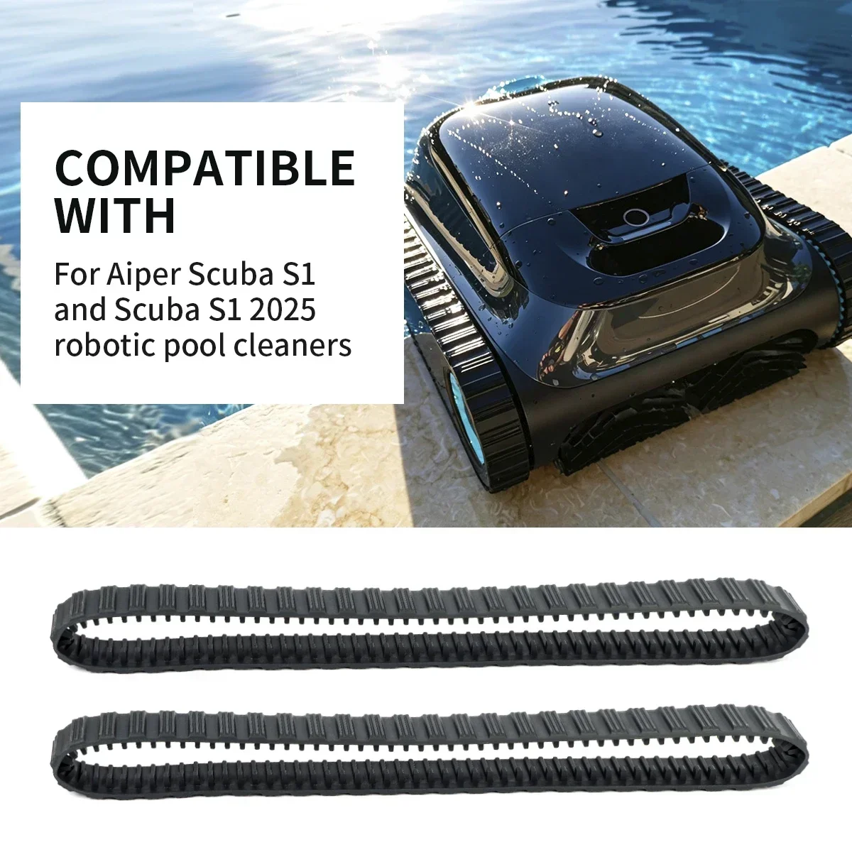 2 Pack Replacement Tracks for AIPER Scuba S1 / Scuba S1 2025 Cordless Robotic Pool Cleaner