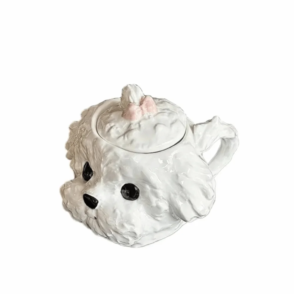 

Cute Ceramic Dog Shaped Mug Cloud 3 D Tea Mug Lifelike with Lid Water Cup Afternoon Tea