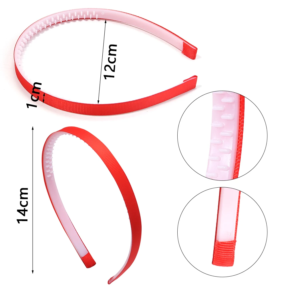 10 Stück Einfarbige Stoffbezogene Haarreifen mit Blanko-Basis für Frauen und Mädchen, DIY Schmuckherstellung Haaraccessoires – Detail 1