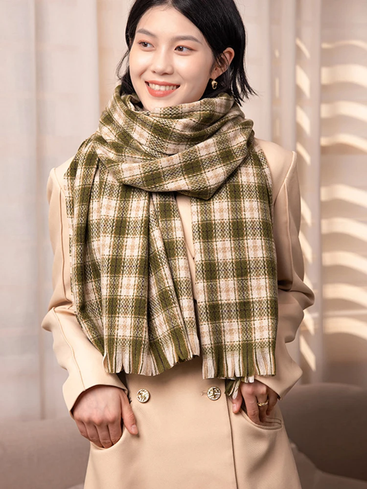 

Imitation Cashmere Women Scarf Winter Preppy Style Plaid Mujer Femme Wrap Shawl Scarve Muffler Bandana Stoles Bufandas Foulard