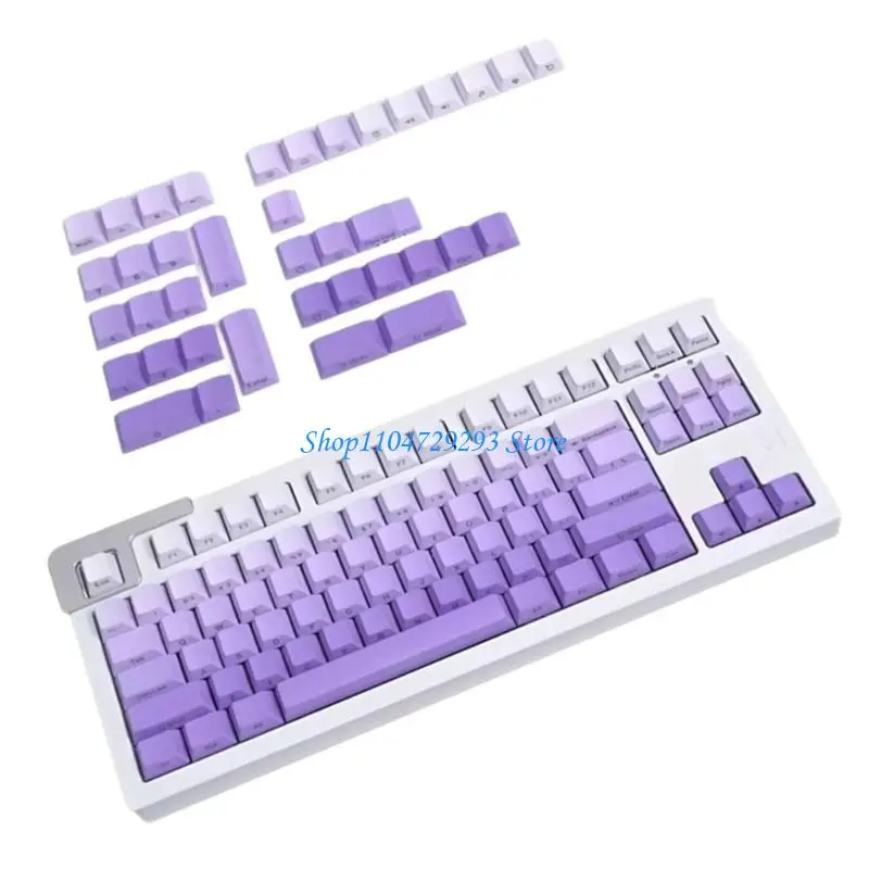 Y2GD Color Keycaps Heat Sublimated for 125PCS Mechanical Keyboard Upgrades Comfortable Typing
