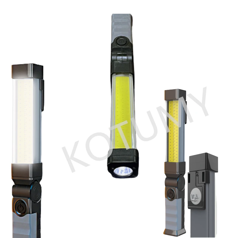 USB Rechargeable Work Light Magnetic Lanterna Hanging Lamp for Diving Hiking Camping Night Riding Fishing COB LED Flashlight
