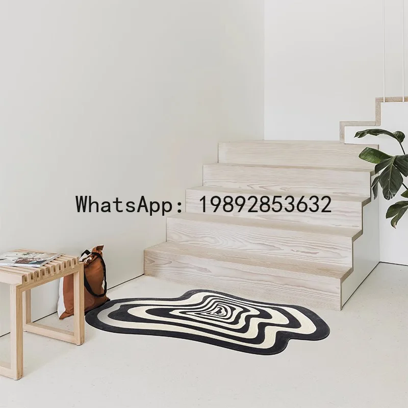 Irregular Shaped Carpet Living Room Coffee Table Rug Modern Light Luxury Ins Style Cloakroom Bedroom Bedside Rug 4