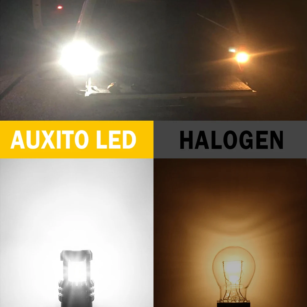 AUXITO 2Pcs T25 3156 3157 Led Bulb P27W P27/7W Turn Signal Lights Tail Back Up Stop Light For Mercedes benz W204 Peugeot 206