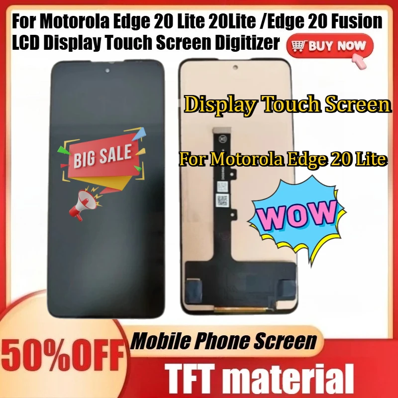 

For Motorola Edge 20 Fusion New TFT Tested For Motorola Edge 20 Lite 20Lite /Edge 20 Fusion LCD Display Touch Screen Digitizer