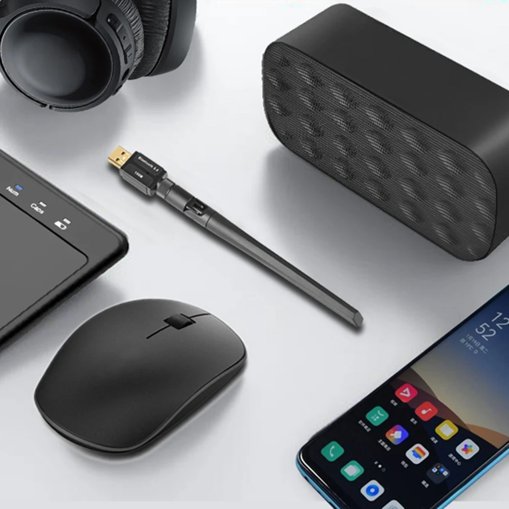 150M 長距離 USB BT ドングルは Win11/10/8.1/7 ワイヤレス BT トランスミッターレシーバーをサポート PC マウスキーボードヘッドフォンスピーカー用