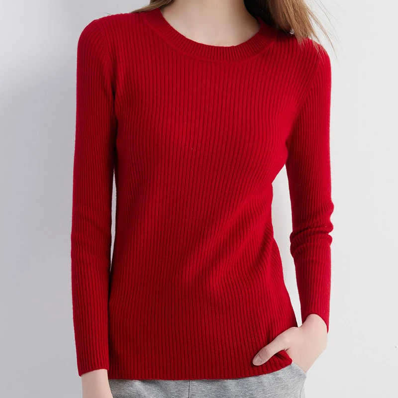 Sweater for Women\'s Knitwears Tops 100% Wool Long Sleeve Sweaters Pullover 2023 Spring Cashmere Knit Clothing Korean Fashion y2k