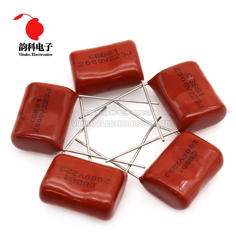 10pcs Metallized Polypropylene Film Capacitor 2000V 102 104 473 1NF 22NF 100NF 0.1UF 2000V 104J 102J 223J 473J 2KV CBB Capacitor