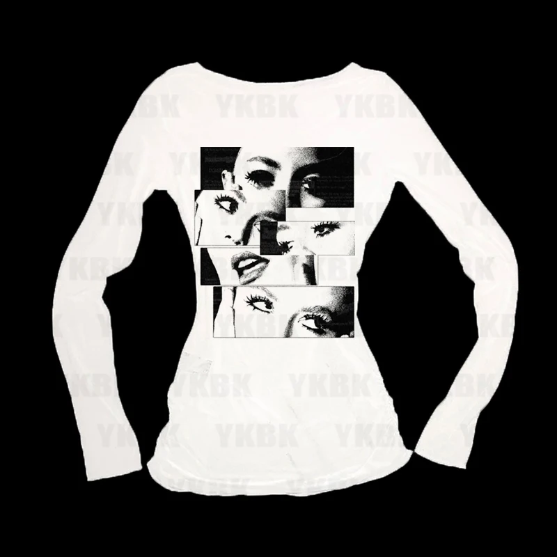 

Y2k стильные модные футболки летние готические тонкие винтажные футболки 2000-х годов с графическим рисунком панк женские сексуальные уличные футболки с короткими рукавами