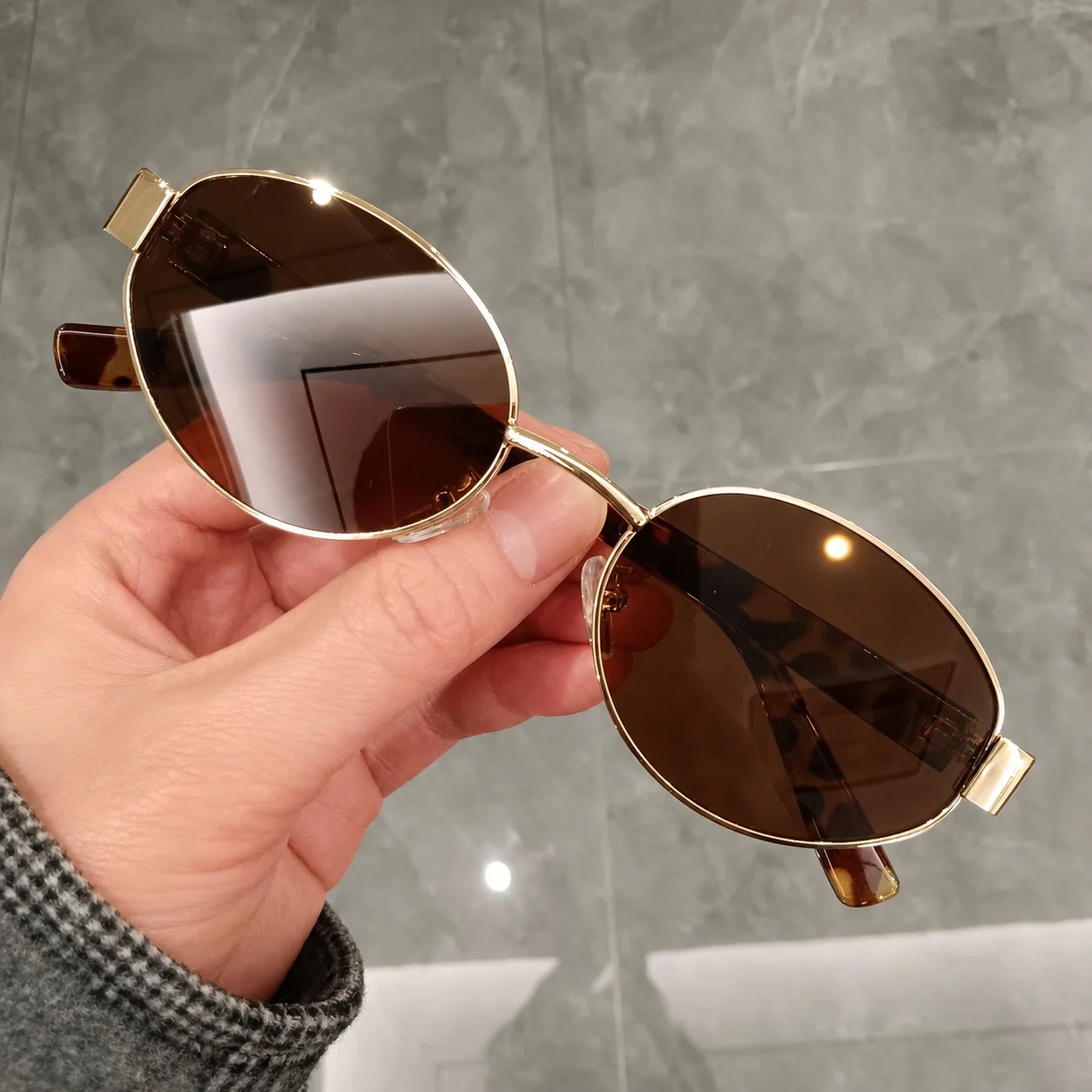 KLASSNUM UV400 Sunglasses High-Definition Sun Glasses Women'S Shades Oval Eyeglasses For Outdoor Sports Party Eyewear Goggle