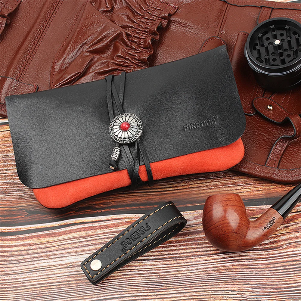 CHANCHAN 7 Colors Sheepskin Leather Tobacco Bag Pipe Pouch Case Smoking Bag Pipe Bags Preserve Freshness Smoke Accesoires