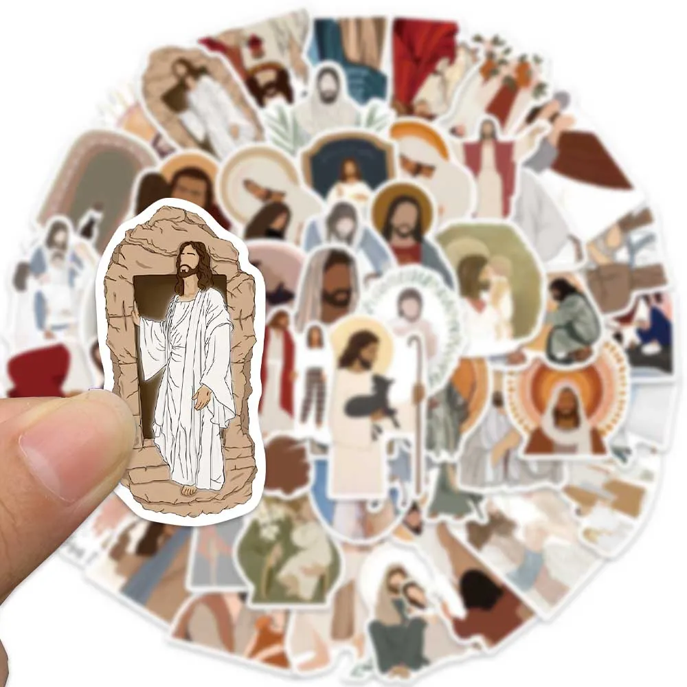 52PCS Jesus Christianity Stickers Apostle Graffiti Decals For Laptop Luggage Mobile Phone Shell Scrapbook Refrigerator Stickers