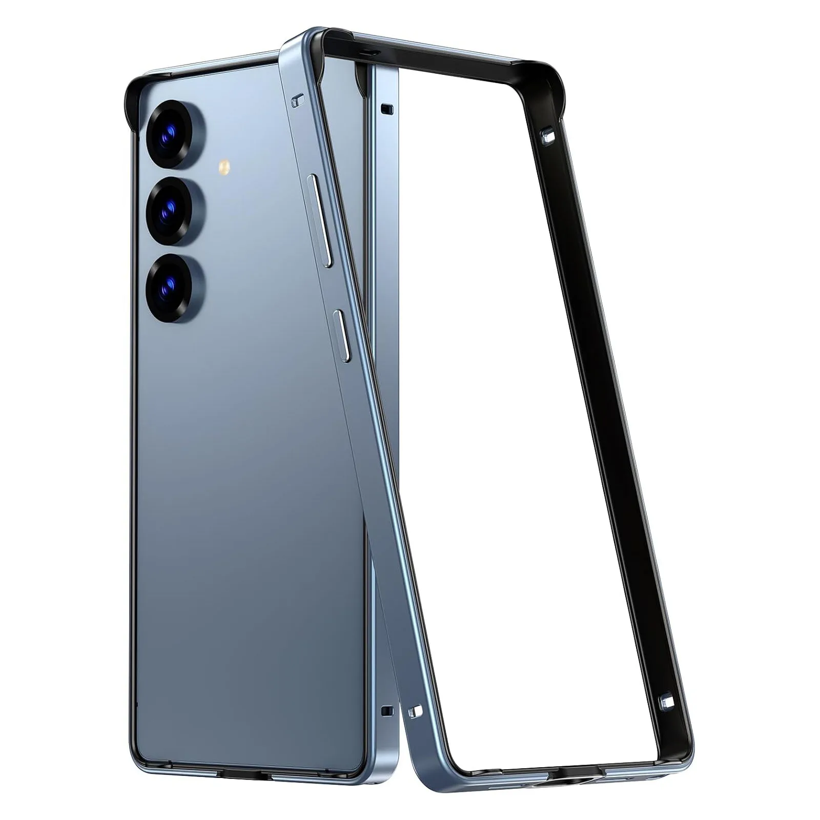 

Hybrid Silicone Case for Samsung Galaxy S25/S25 Plus/S25 Ultra – Aluminum Frame, Raised Edges, Shockproof Slim Fit