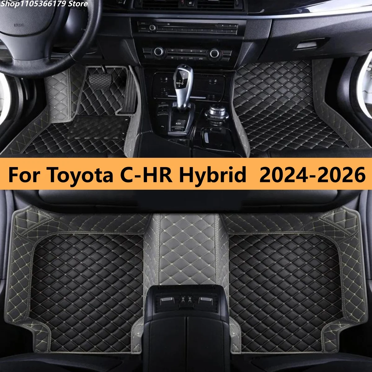 

Автомобильные коврики на заказ для Toyota C-HR Hybrid 2024 2025 2026, полный комплект для переднего и заднего рядов, кожаные, из коврового материала, для ног