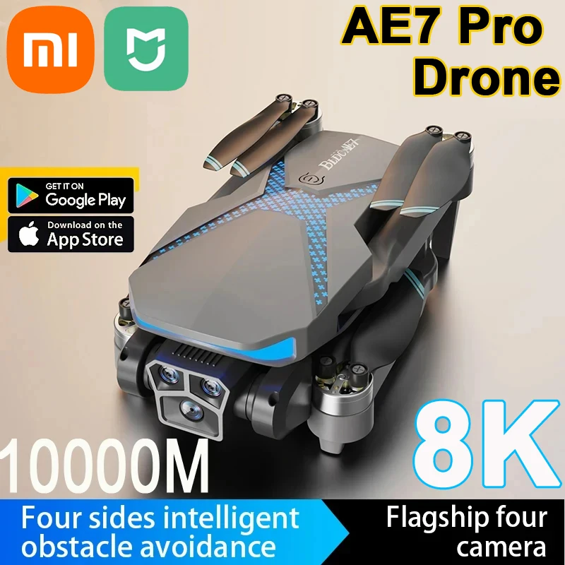 Квадрокоптер Xiaomi Mijia AE7Pro с тройной Камерой 8K HD для аэрофотосъемки