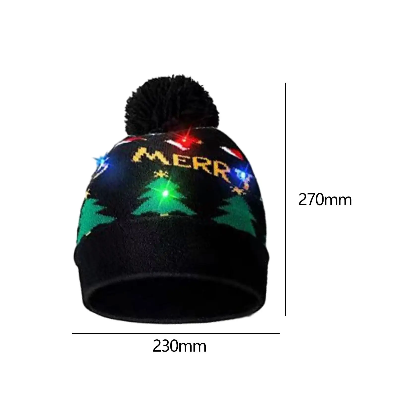 Berretto natalizio Berretto lavorato a maglia leggero e morbido per adulti Berretto casual per bambini Cappello invernale illuminato per forniture per feste di Capodanno